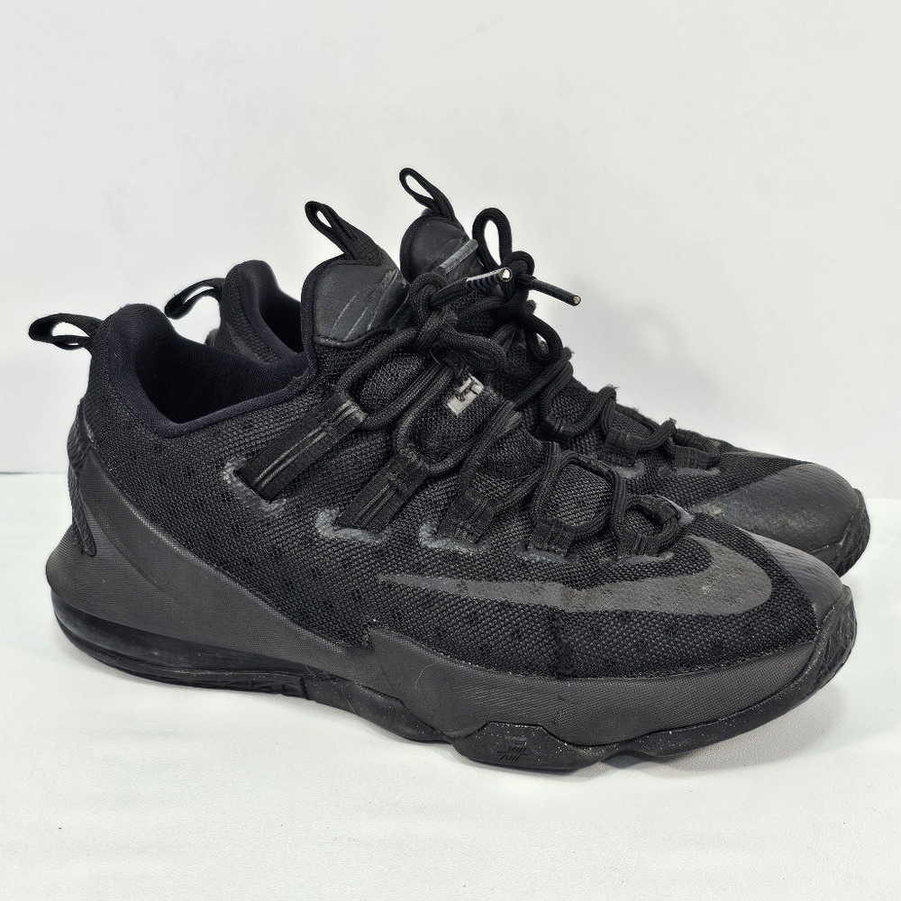 Nike Lebron 13 XIII Boys 6.5Y Basketball 834347-002 Triple Black Athletic Shoes